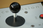 Close-up of Sanwa arcade joystick