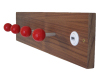 Walnut hangUP with red ball tops